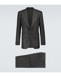 Tom Ford Atticus Striped Flannel Suit - Grey