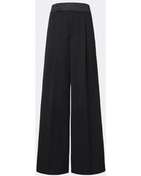 Saint Laurent - Pleated Wool Wide-Leg Pants - Lyst