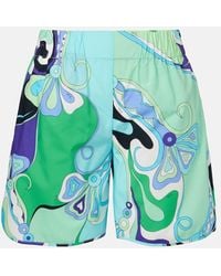 PUCCI - High-Rise Shorts Orchidee Aus Baumwolle - Lyst