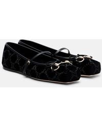 Gucci - Bailarinas De Terciopelo Con Horsebit - Lyst