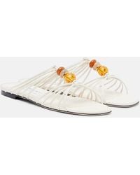 Jimmy Choo - Lova Beaded Leather Sandals - Lyst