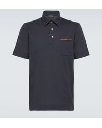 ZEGNA - Cotton Pique Polo Shirt - Lyst