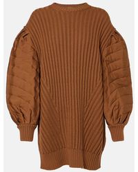 Max Mara - Ottuso Ribbed-Knit Virgin Wool Minidress - Lyst