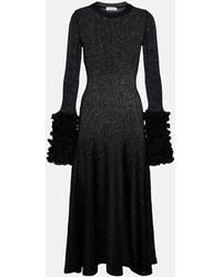 Alaïa - Ruffled Mohair-Blend Maxi Dress - Lyst