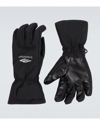 Balenciaga - 3B Sports Icon Leather-Trimmed Ski Gloves - Lyst