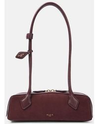 Alaïa - Le Teckel Small Suede Shoulder Bag - Lyst