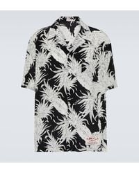 Valentino - Printed Silk Bowling Shirt - Lyst