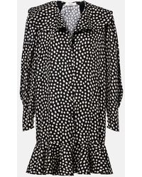 Chloé - Polka-Dot Silk Jacquard Minidress - Lyst