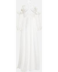 Giambattista Valli Off-the-shoulder Silk Gown - White