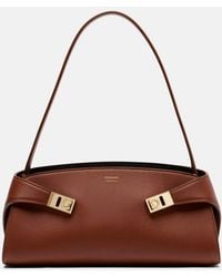 Ferragamo - Hug East-West Small Leather Shoulder Bag - Lyst