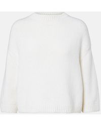 KHAITE - Sabina Cropped Cashmere Sweater - Lyst