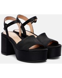 Gianvito Rossi - Carol 35 Satin Platform Sandals - Lyst
