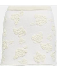 Magda Butrym - Embroidered High-Rise Wool-Blend Miniskirt - Lyst