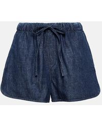 Valentino - Shorts en denim de chambray - Lyst