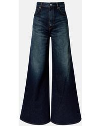 Alaïa - Faded Wide-Leg Jeans - Lyst