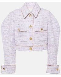 Nina Ricci - Cropped Cotton-Blend Tweed Jacket - Lyst