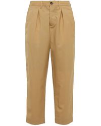 Pantaloni croppedDSquared² in Cotone di colore Neutro eleganti e chino da Pantaloni capri e cropped Donna Abbigliamento da Pantaloni casual 
