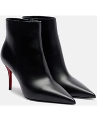 Christian Louboutin - Miss Z 80 Leather Ankle Boots - Lyst