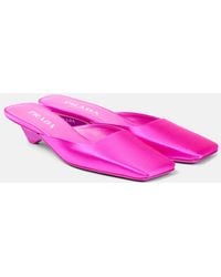 Prada - Mules Aus Satin - Lyst