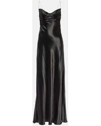 Miu Miu - Vestido De Fiesta De Saten Adornado - Lyst