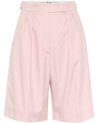 Max Mara Safari Cotton Bermuda Shorts - Pink