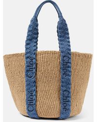 Chloé - Neutral Woody Basket Large Tote Bag - Lyst