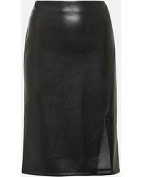 Diane von Furstenberg - Taashi Faux Leather Midi Skirt - Lyst