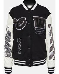 Off-White c/o Virgil Abloh - College Wool-blend Varsity Jacket - Lyst