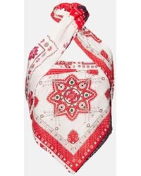 Isabel Marant - Feyza Halterneck Printed Cotton Top - Lyst