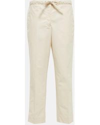 Jil Sander - High-Rise Cotton Pants - Lyst