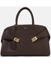 Ferragamo - Hug Medium Leather Tote Bag - Lyst