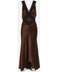 Sir. The Label - Aries Lace-trimmed Halterneck Silk Gown - Lyst