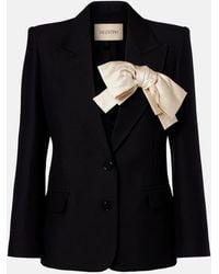 Valentino - Crepe Couture Bow-Detail Blazer - Lyst