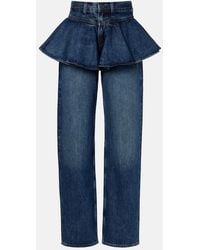 Agolde - Peplum Straight Jeans - Lyst
