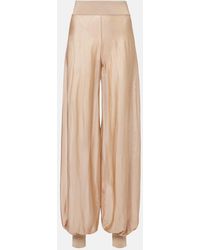 Alaïa - Knitted Wide-Leg Pants - Lyst