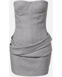 Alex Perry - Draped Bustier Dress - Lyst
