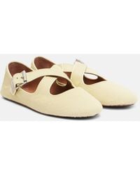 Alaïa - Calf Hair Ballet Flats - Lyst