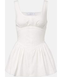 Proenza Schouler - Label Bader Cotton-Blend Poplin Top - Lyst