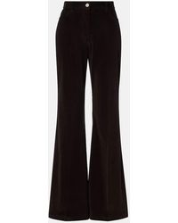 Ferragamo - Cotton Corduroy Flared Pants - Lyst