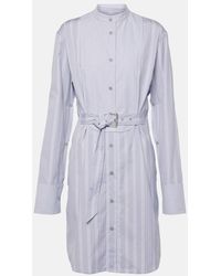 JW Anderson - Robe Chemise Rayee En Coton - Lyst