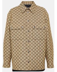 Gucci - GG Canvas Shirt Jacket - Lyst