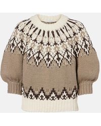 Altuzarra - Marty Fair Isle Cotton Sweater - Lyst