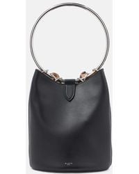 Alaïa - Bucket-Bag Ring Medium aus Leder - Lyst