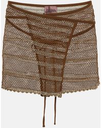 Jean Paul Gaultier - X KNWLS – Mini-jupe portefeuille en crochet - Lyst