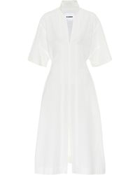 Jil Sander Cotton Dress - White