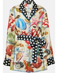 Dolce & Gabbana - Capri Printed Silk Satin Shirt - Lyst