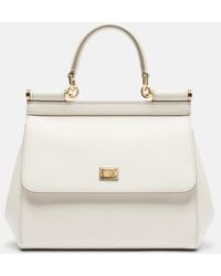 Dolce & Gabbana - Small Sicily Dauphine Leather Bag - Lyst