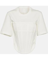 Dion Lee - T-shirt Corset in jersey di cotone - Lyst
