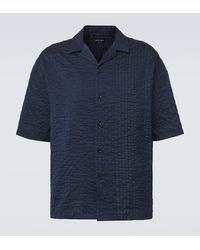 Giorgio Armani - Seersucker Bowling Shirt - Lyst