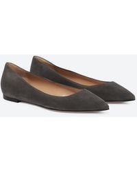Gianvito Rossi - Gianvito Suede Ballet Flats - Lyst